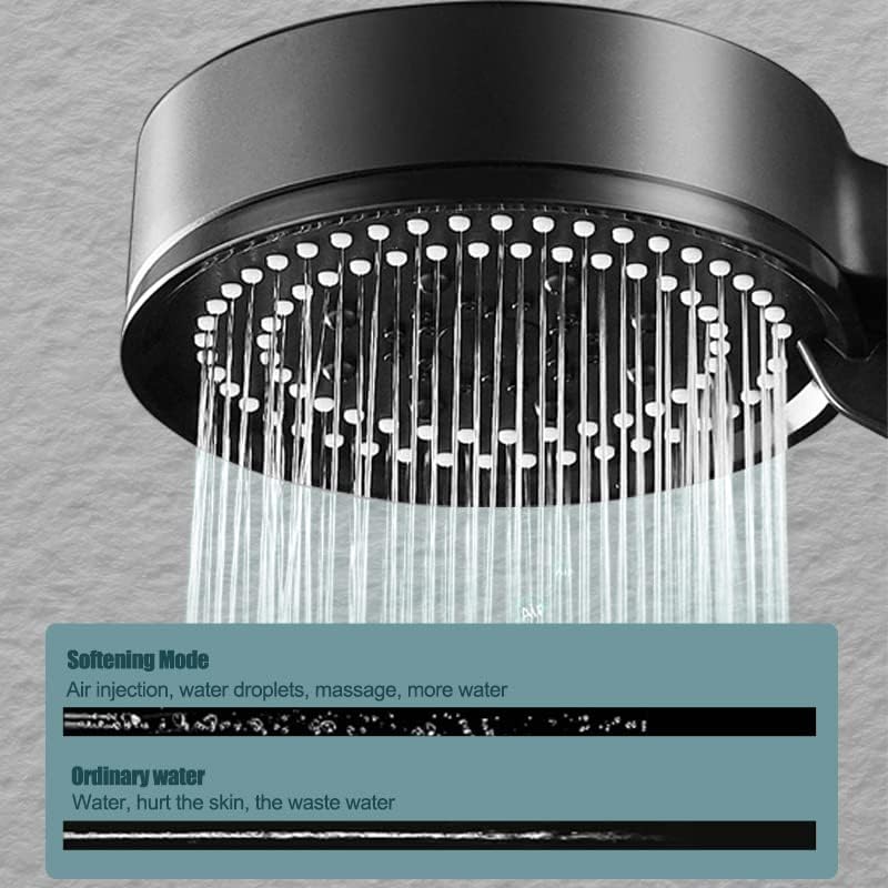 Un cabezal de ducha de alta presión (negro), cabezal de ducha ahorrador de agua, 5 modos ajustables, cabezal de ducha económico, cabezal de ducha par - 4