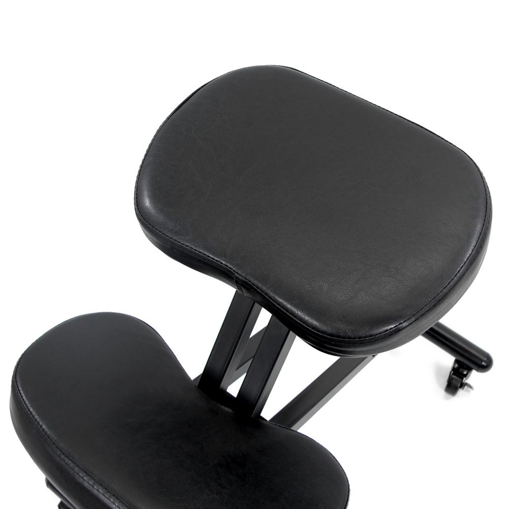 Sgabello ORTHONI con molla a gas Similpelle nero hjh OFFICE - 2