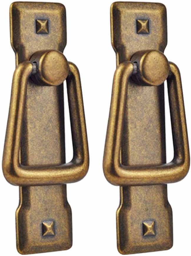 Zestaw 4 brązowych klamek do drzwi w stylu retro do szafki kuchennej, szuflady komody 95 x 25 mm