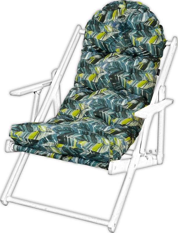 Poduszka na leżak drewniany AMPO czarny niebieski 1 szt.