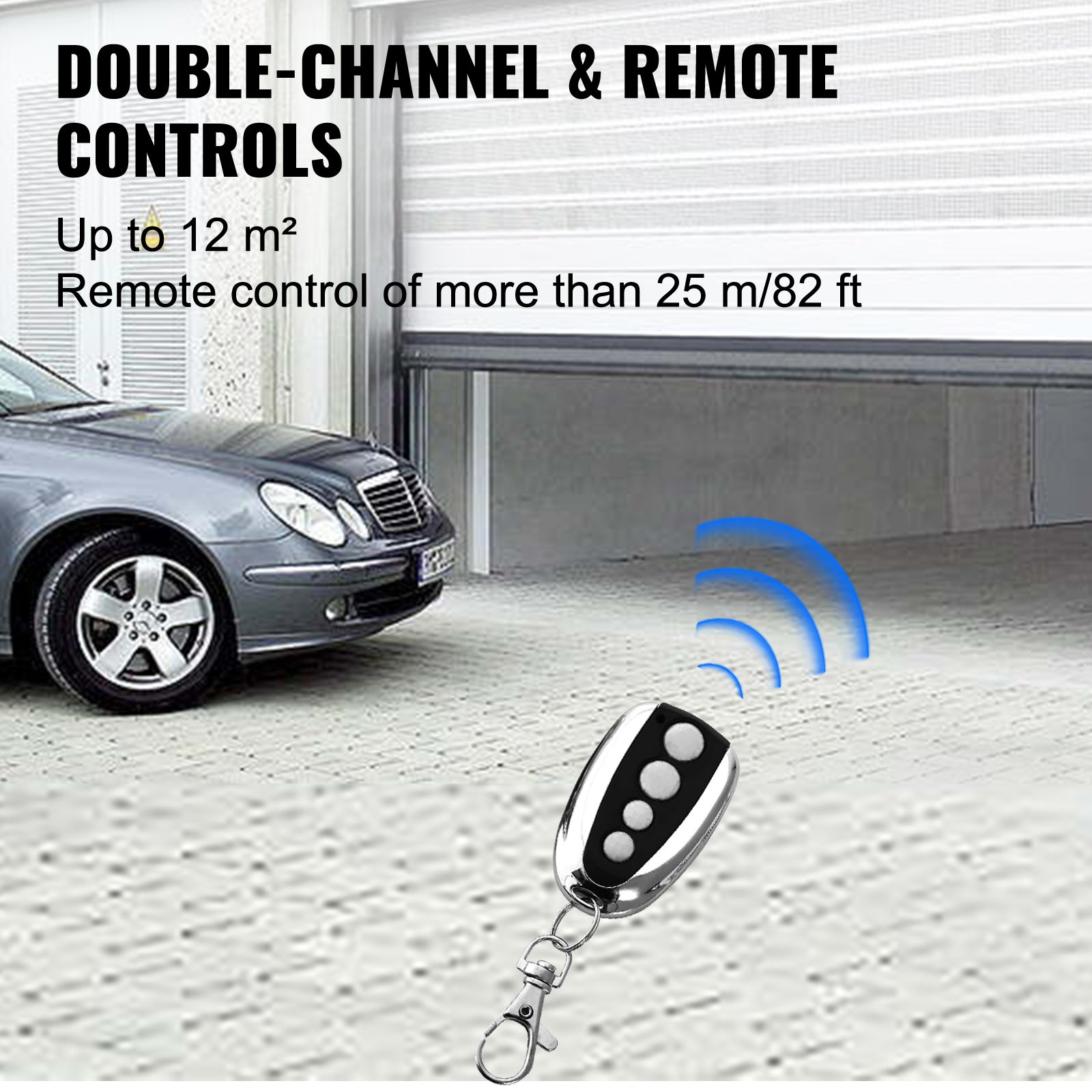 Motorisation de Porte de Garage Automatique VEVR 800 N, Moteur Électrique 154 W avec Code Roulant, Kit Complet pour Portes Sectionnelles Basculantes - 2