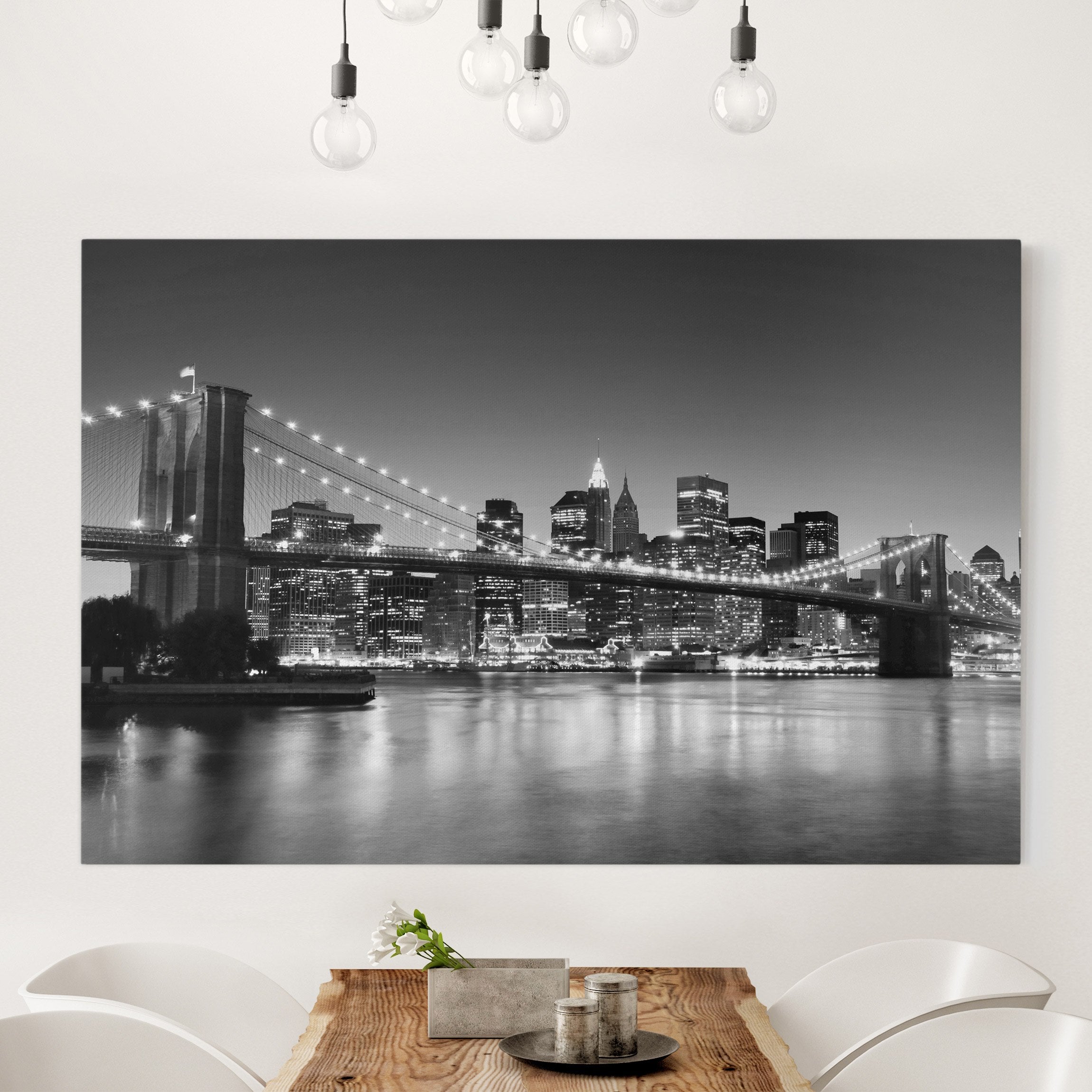 Impression Sur Toile Tableau Sur Toile Châssis Noir Et Blanc Architecture Terre New York Villes 24 Chambre A Coucher Salon Couloir 90x60 Cm 91761379