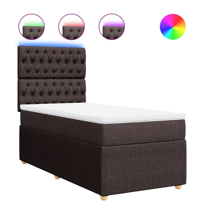 Letto A Molle Con Materasso 200x200 - Giroletto Matrimoniale Con Luci LED - Foto 7
