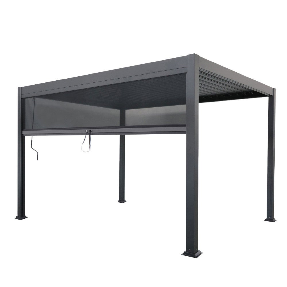 Store pour pergola bioclimatique Tero 4 m rideau enrouleur accessoire - 3
