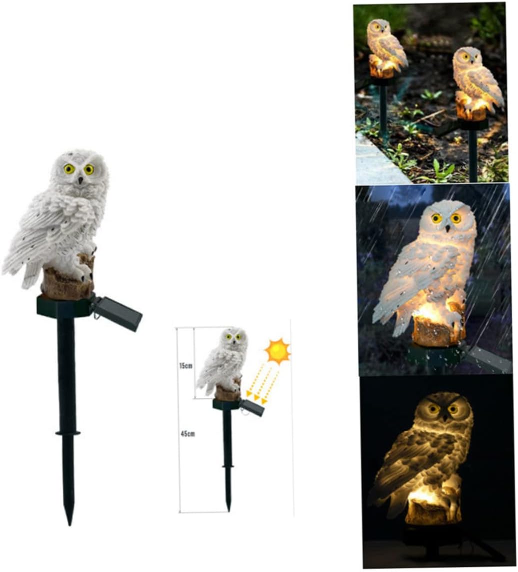 Solarna lampa ogrodowa Sowa - wodoodporna lampa LED do trawnika - lampki świąteczne - 4