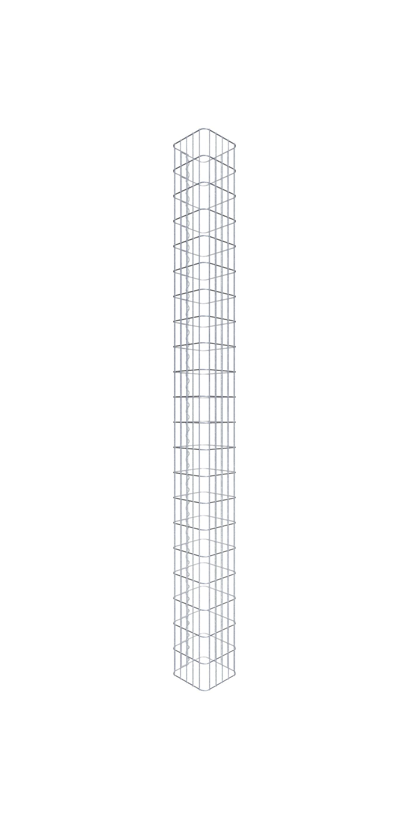 Kolumna gabionowa 27 x 27 cm, kwadrat MW 5 x 10 cm - Wysokość: 2,10 m