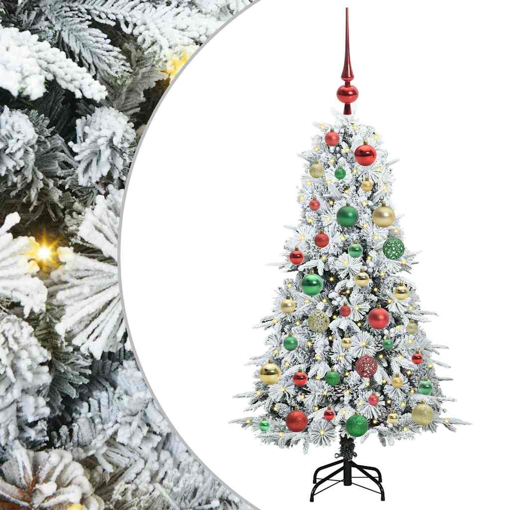 Sztuczna choinka z zawiasami z podstawą Zielony 120 cm PE i PVC