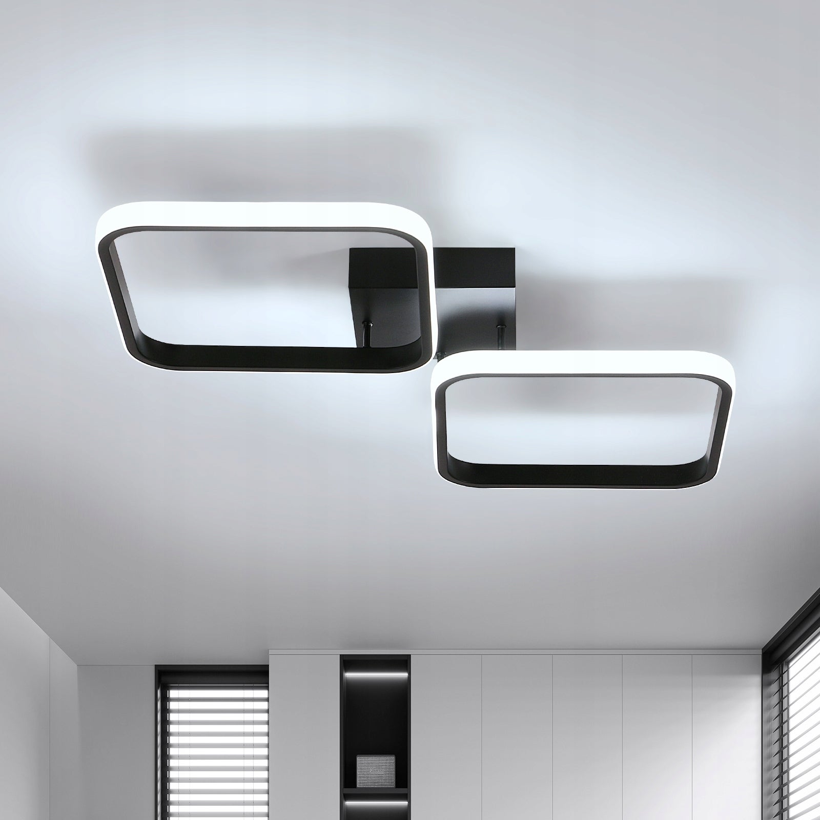 Plafonnier LED Carré 36W 4350LM Ouyulong - Lumière Blanche Froide 6500K Cuisine, Chambre, Salle De Bain
