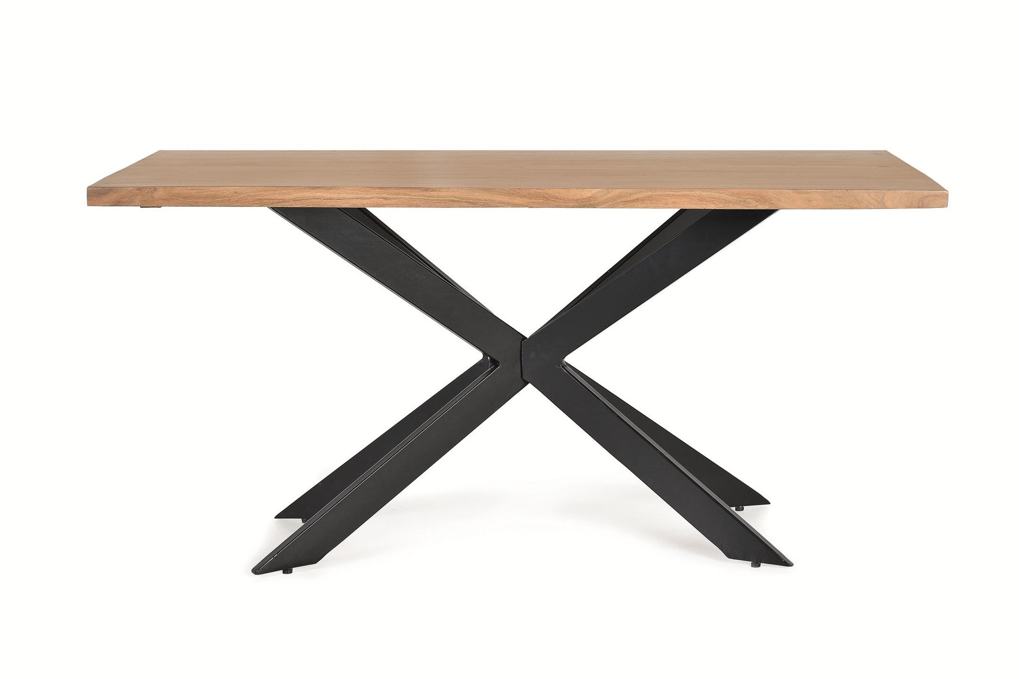 Stoły jadalne z drewna akacjowego, 200 cm, styl industrialny - 78x200x100 GYC