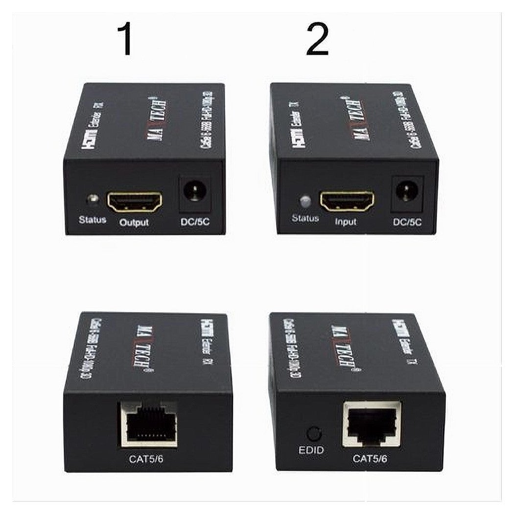 Kit Estensione KVM HDMI USB 1080P BolAAzuL – Trasmissione Fino A 50 M Su Cavo LAN, Con Loop Out E Alimentazione POC