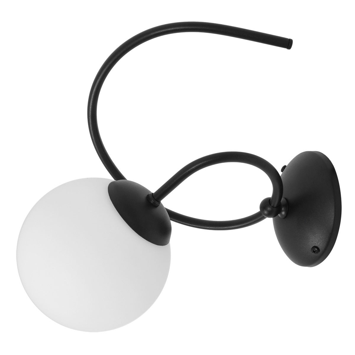 Kinkiet ramię w kształcie pętli NELA czarno-biały 1xE14x10W metal wym:30x20x25cm IP20 Kaja