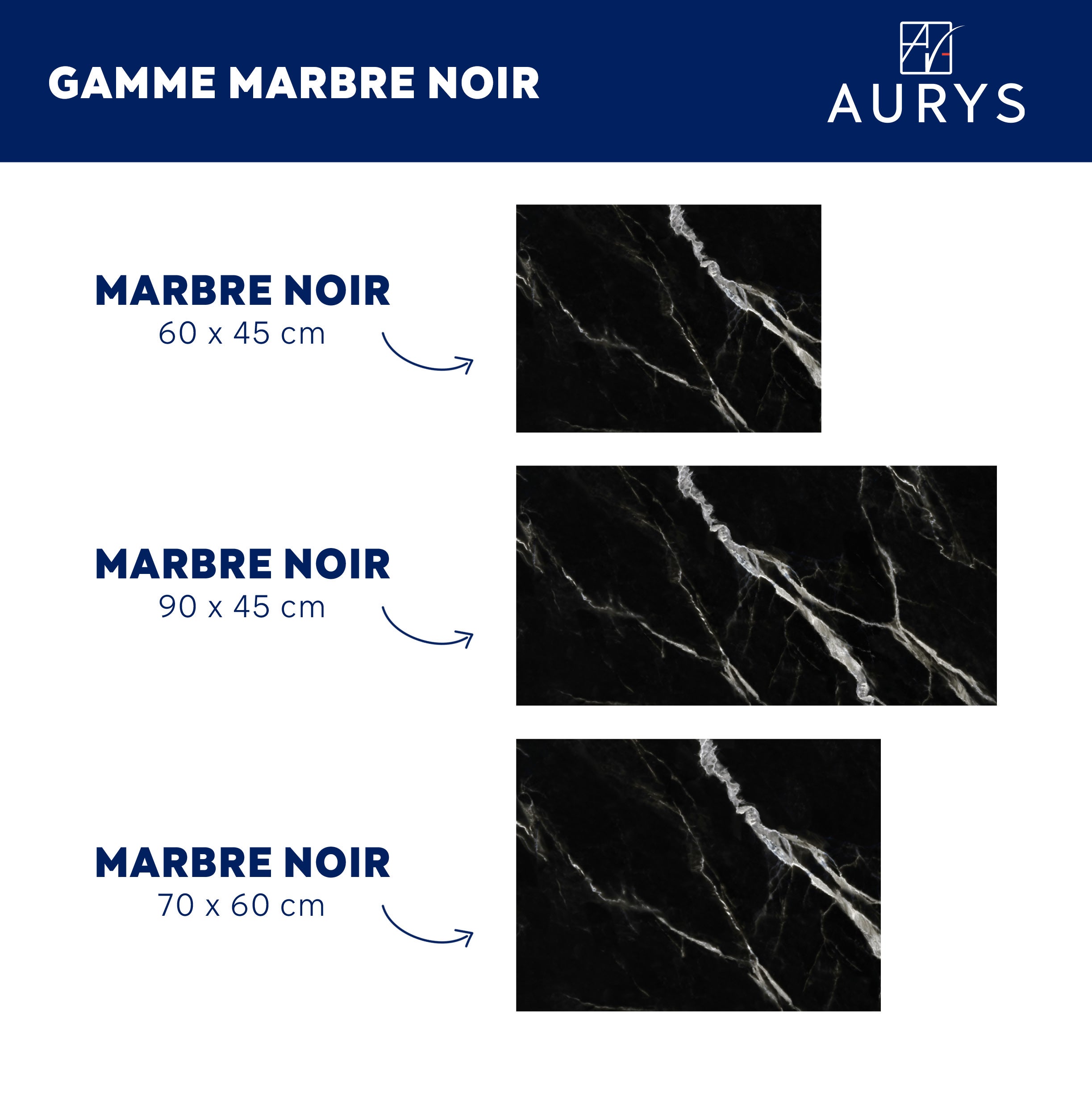 FOND DE HOTTE EN VERRE TREMPÉ EFFET MARBRE NOIR 70x60, 6 mm - 5 Kg - Fabrication Française AURYS NORMANDIE - 4