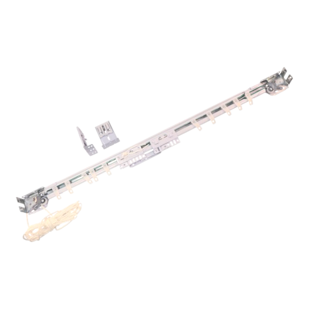 Barra de cortina extensible de acero blanco brixo ursa maggiore - modelo 122 a 213 cm.