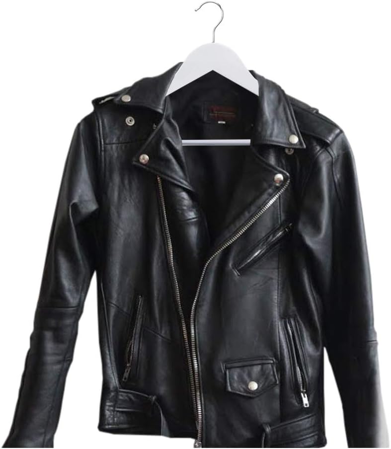 MAISON CONFORT | Lot de 20 cintres en bois antidérapants | Couleur blanche | Design fin et élégant | Bois massif - 5