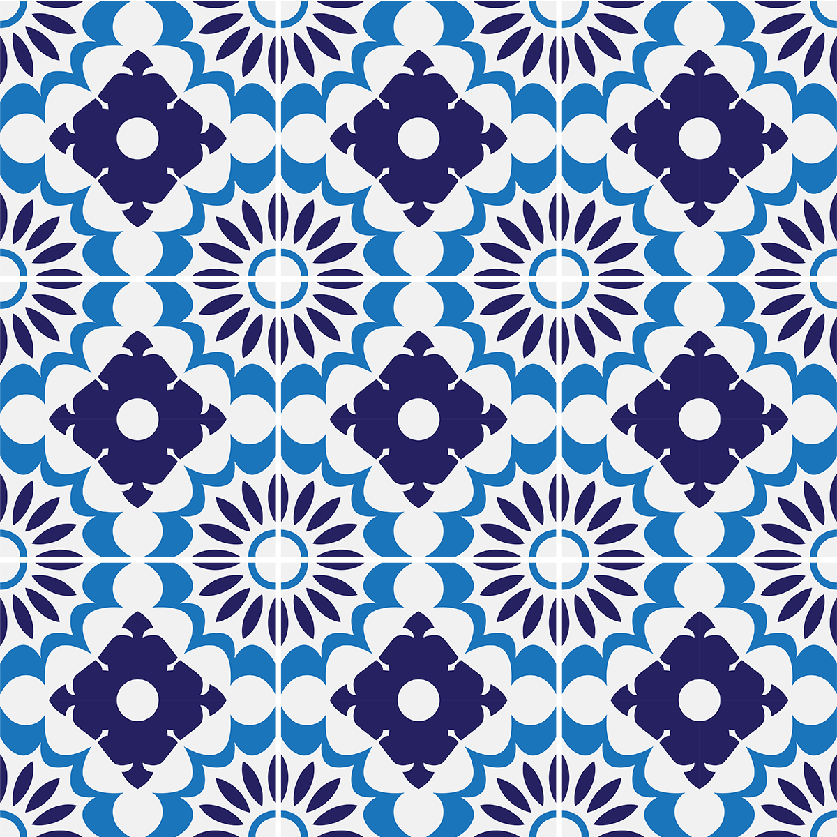 9 adesivi piastrelle azulejos Claudia - Sticker adesivo - adesivi murali - 9stickers10x10cm - 2