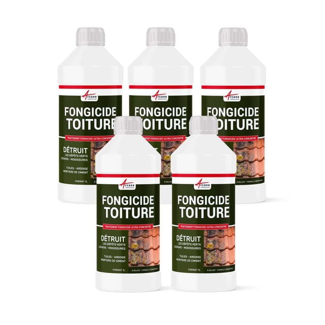 Traitement anti-dépots verts ULTRA CONCENTRÉ pour toitures et tuiles - 5 L (5 x 1L) - ARCANE INDUSTRIES