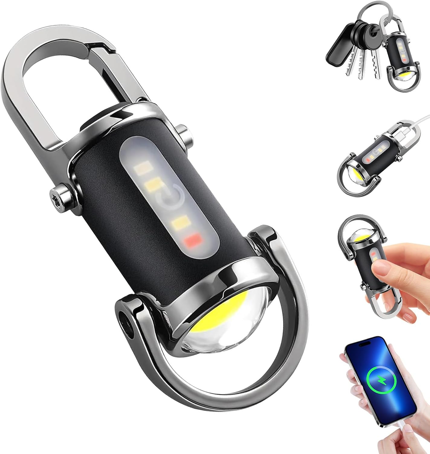 Torcia LED JKU Ricaricabile USB 32000 Lumens - 4 Modalità, Impermeabile, Con Batteria 18650