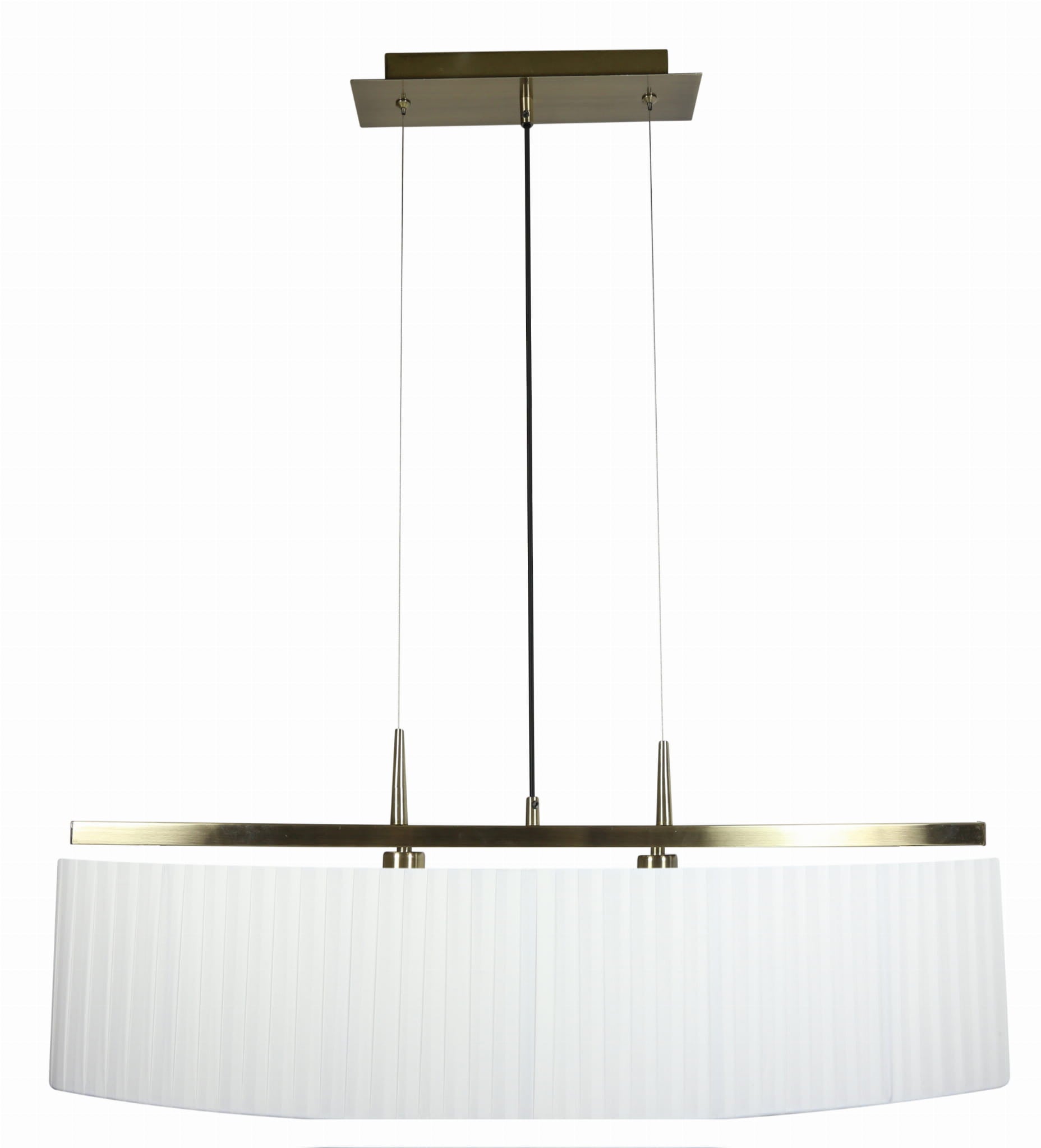 Lampa sufitowa Berg mosiądz-biała 2xE14x40W wym: 115 x 50 x 19 cm tkanina Candellux