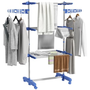 Corde à Linge Pliable TendoSpazio Supra - 44 Mètres De Séchage, Support 40 Kg, Gain De Place - HOME-PRO