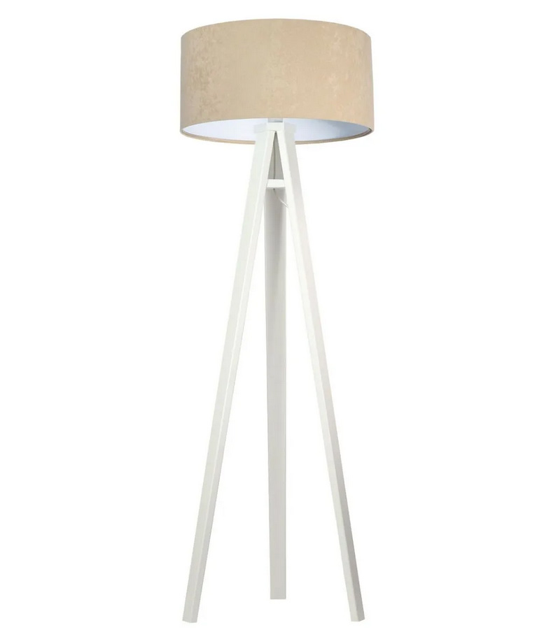 Lampa stojąca HOME 50 beżowa/biała/biała