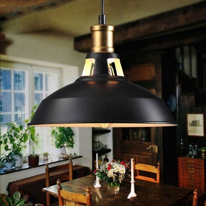 Lustre Industriel Noir E27, 5-Lumières Lustre Chambre Vintage, Lustres