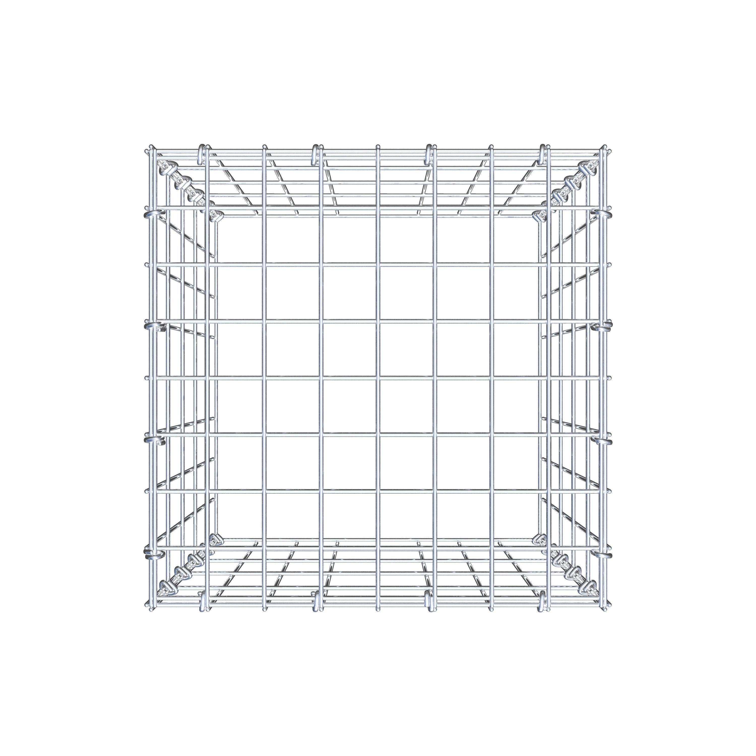 Gavión para apilar en acero galvanizado 50x40x40cm (LxAxP), malla 5 x 10cm, Anillo en C, sin rejilla inferior - 5