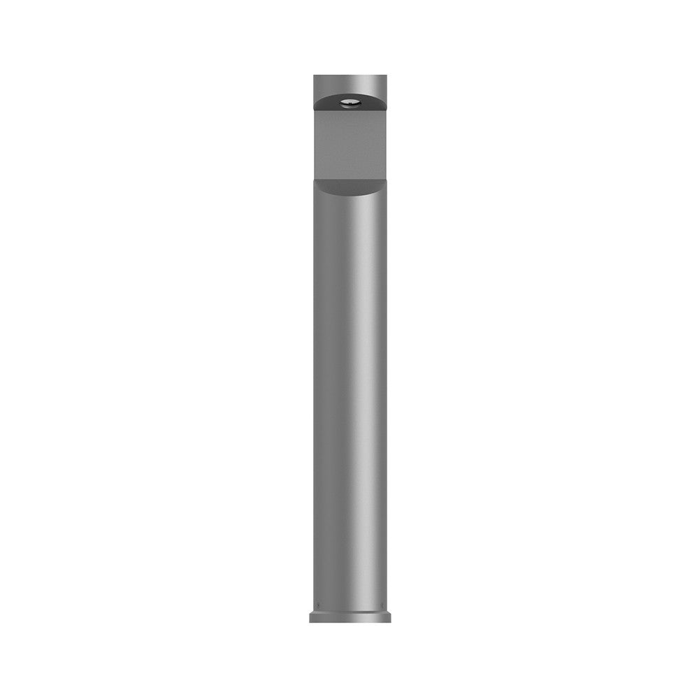 Ciemnoszara latarnia zewnętrzna LED Rhino 8W 3000K IP65 IK08 Wysokość 80cm Iberlamp