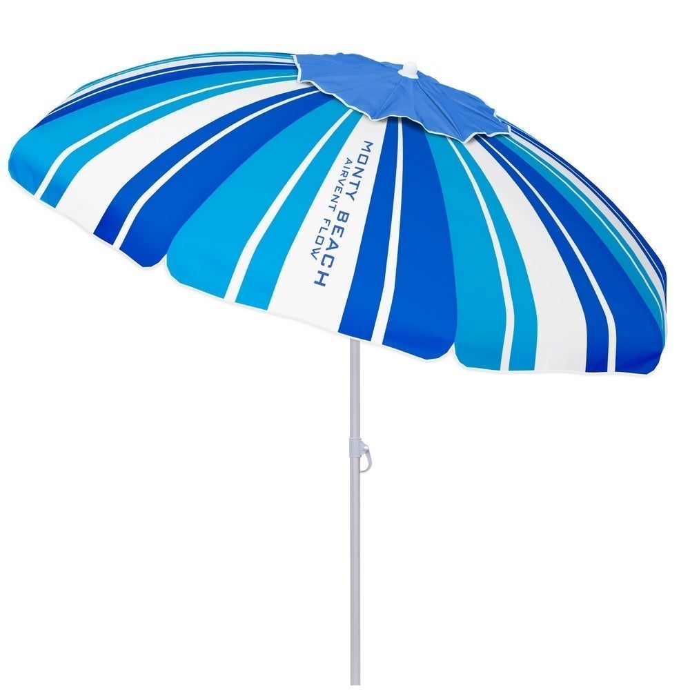 Parasol de plage 200 cm et support en sable, protection UV+50 MONTY - 9