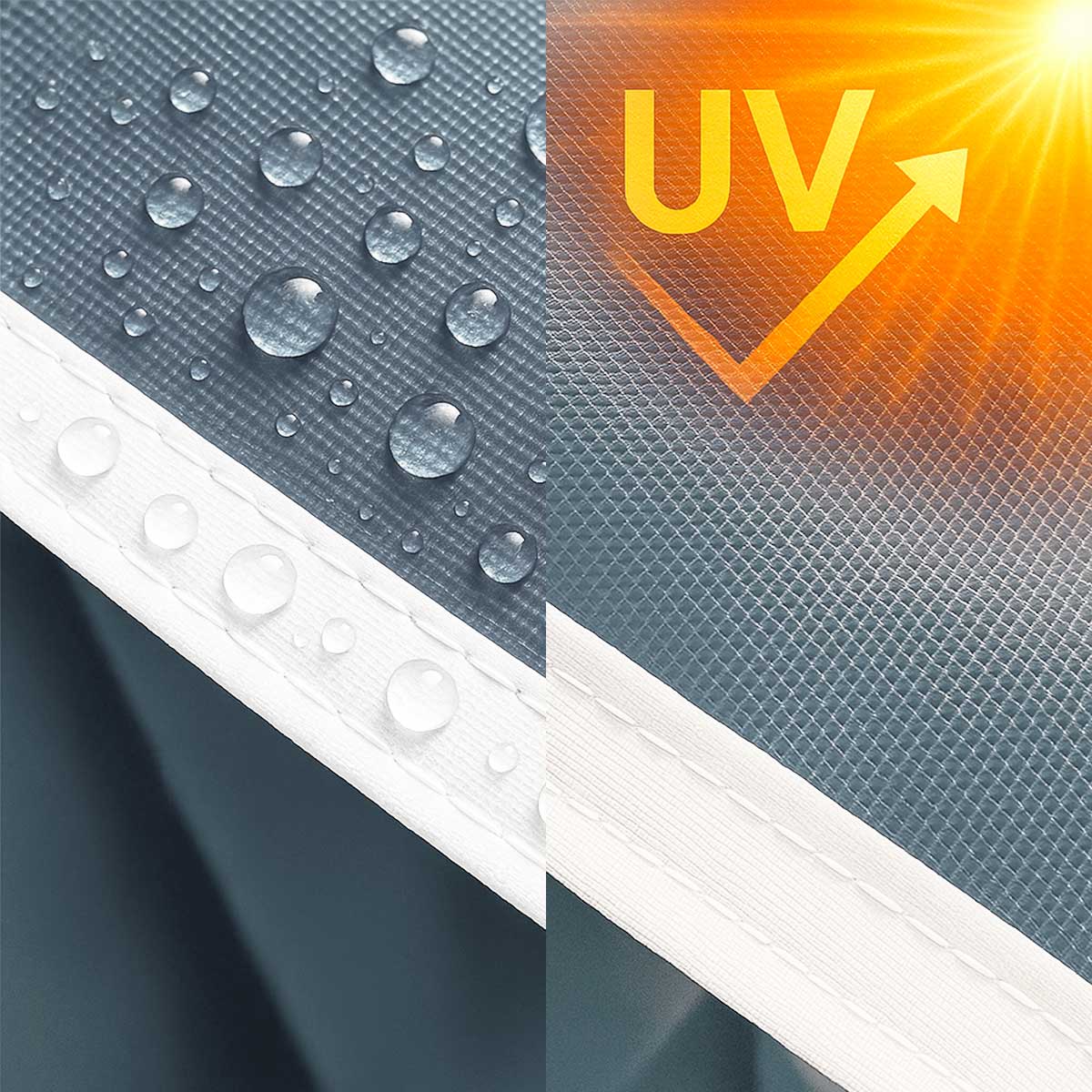 Carpa plegable 3x3m Gris con barras hexagonales - 3