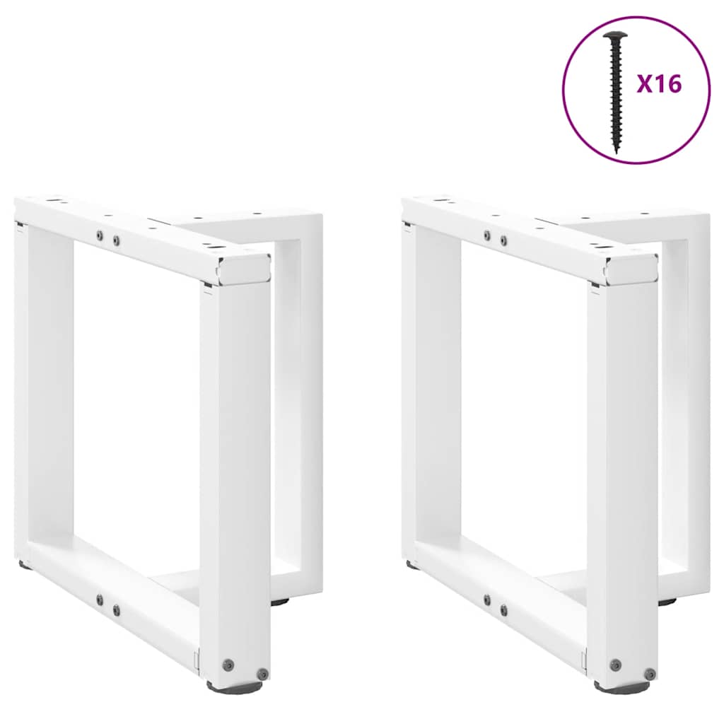 Pernas de mesa de centro em forma de T?2 peças de aço branco - COMFORTXL - 3
