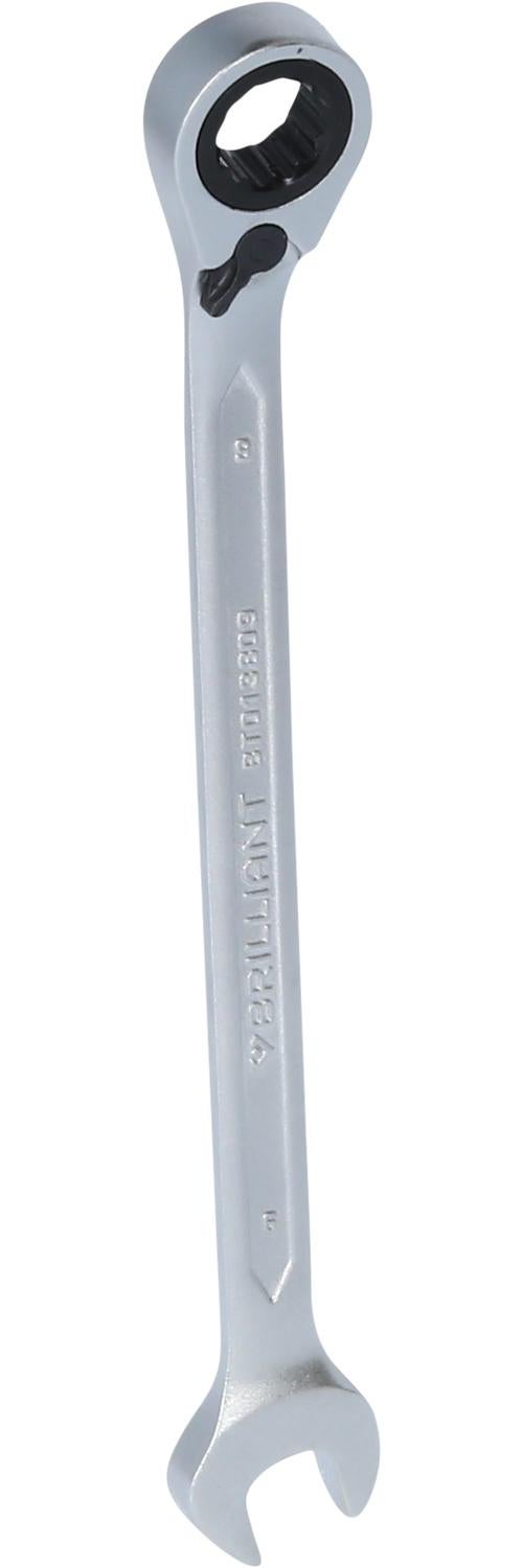 BRILLIANT TOOLS BT013809 - Chiave a cricchetto reversibile 9 mm [Powered by KS TOOLS]