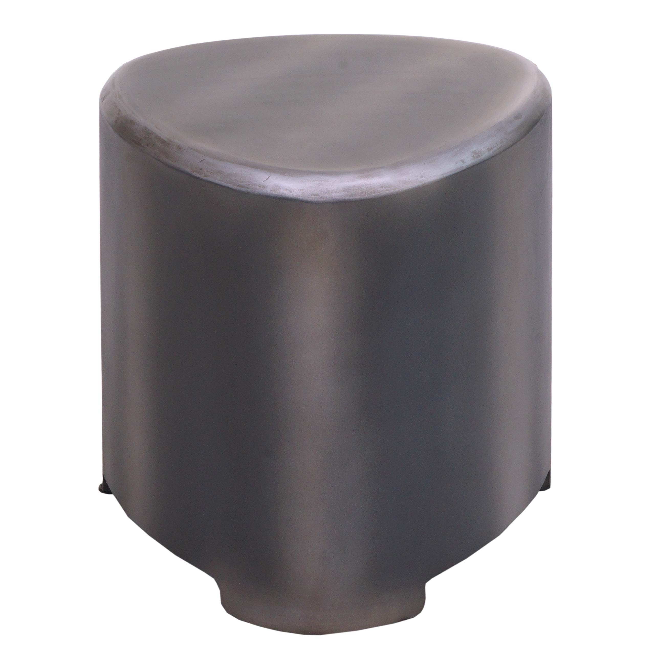 Stołek HWC-L74, drewniany stołek, drewno z certyfikatem MVG, wygląd szczotkowanego metalu