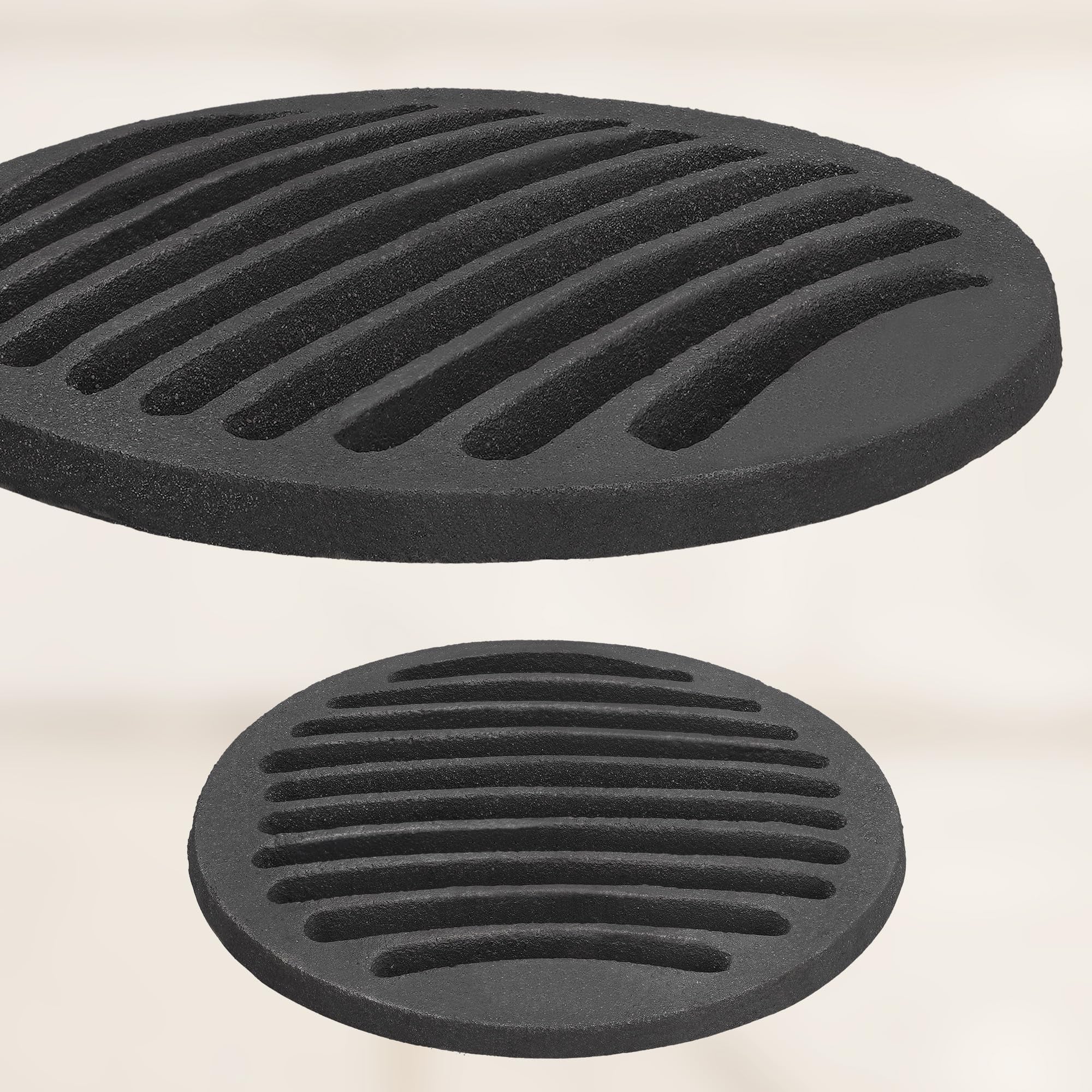 Grille de Cheminée en fonte diamètre 19 cm - Grille en fonte carrée - Résiste aux températures élevées - KOTARBAU - 7