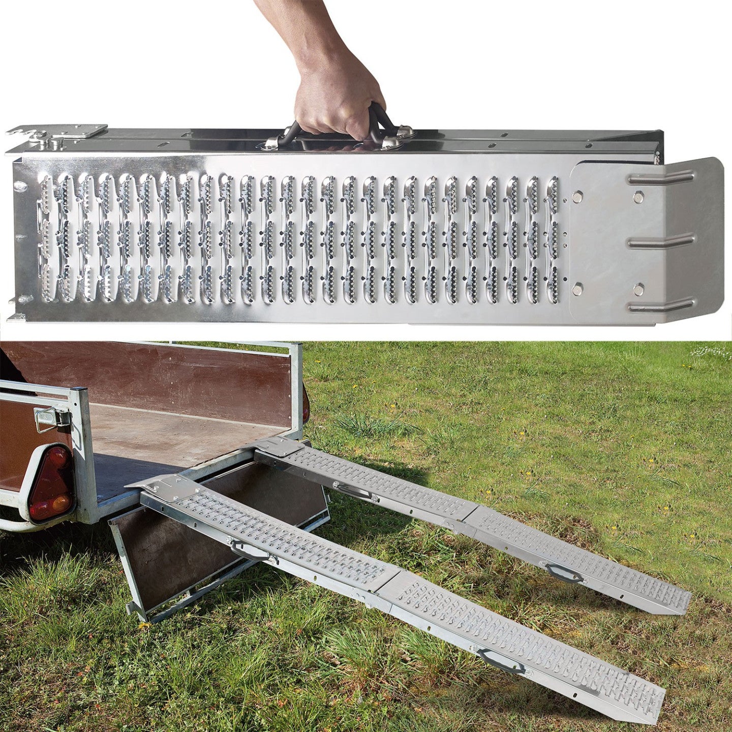 Set de 2 rampes pliables galvanisées spécial chargement - 4