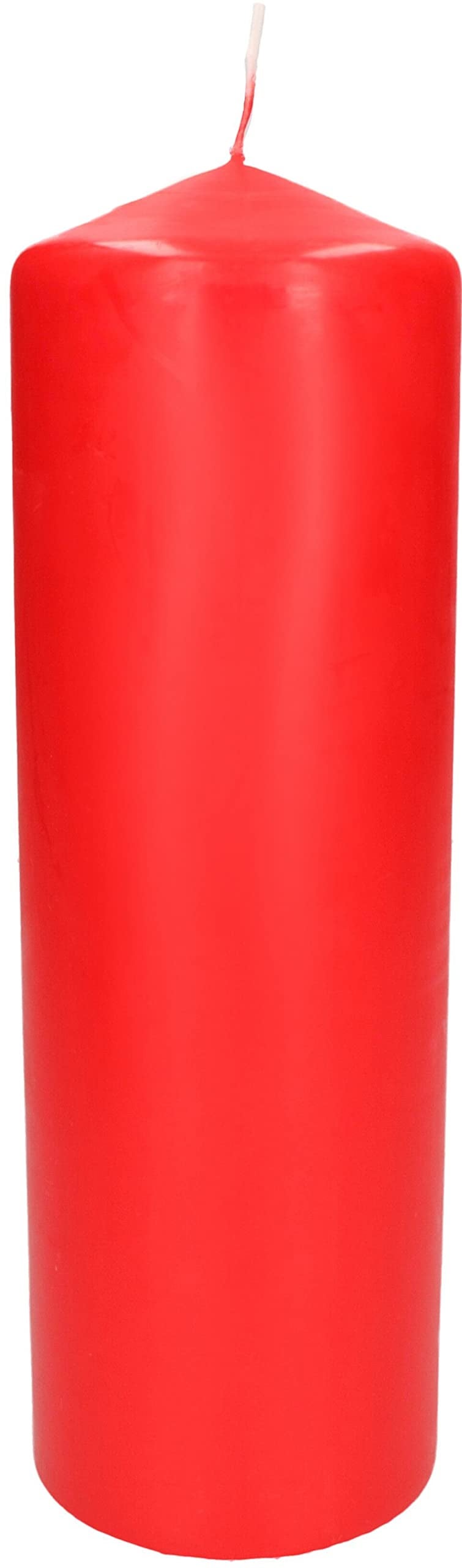 Świece cylindryczne 250 mm - Świece filarowe ⌀ 80 mm - Czerwone - KOTARBAU