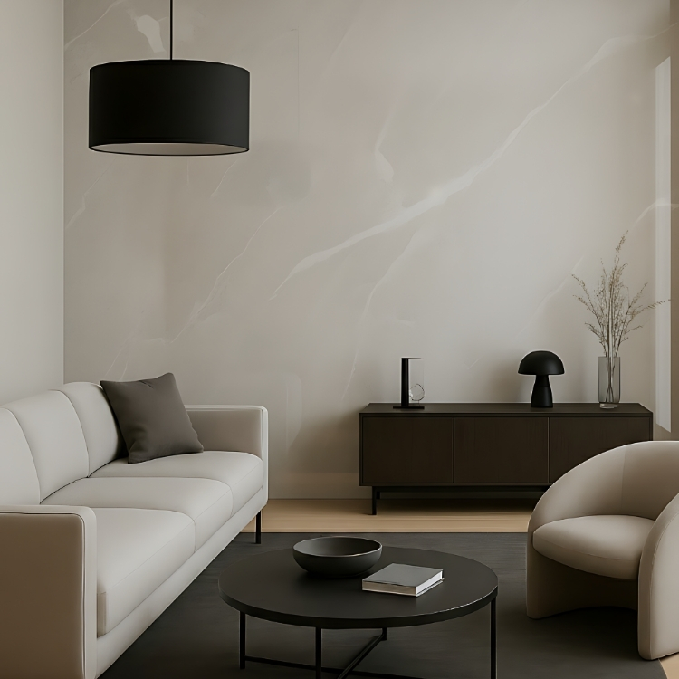 Panel Revestimiento Pared PVC Efecto Mármol Crema Marfil 260x122x0.3 cm ...