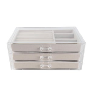 Set 4 Organizer Cassetti Trasparenti Cucina e Bagno | Vassoi Robusti