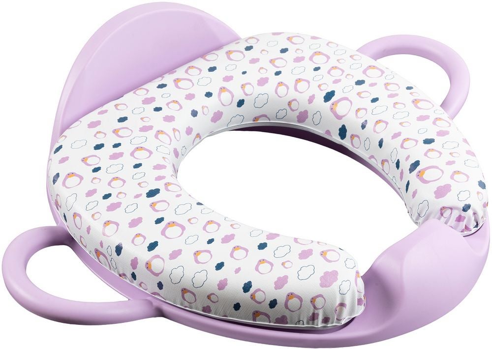 Riduttore WC Per Bambini Poupy Giallo - Con Maniglie E Schienale, Imbottito E Lavabile