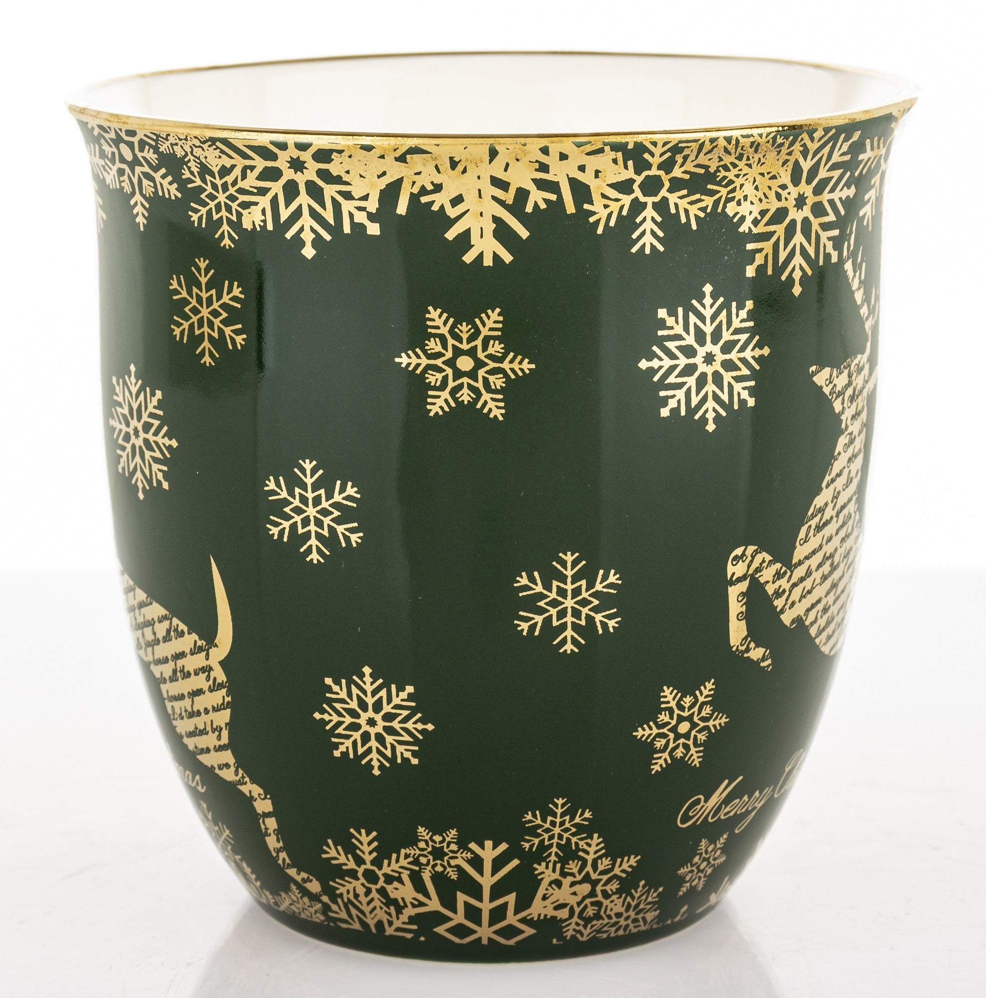 Kubek porcelanowy 11x15x11,5 cm IRMINA 560 ml zielony - 5