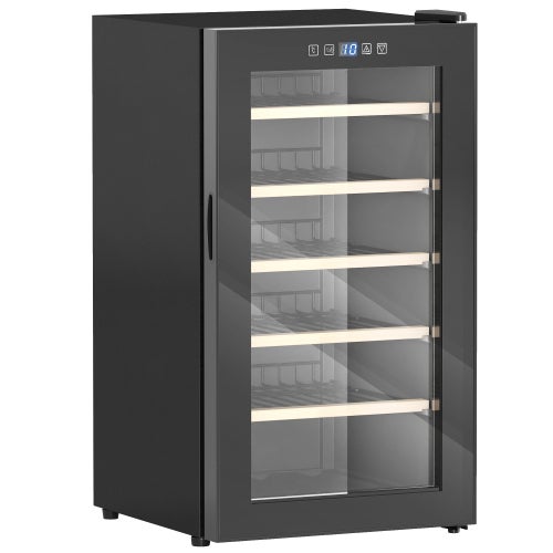 Cellier à Vin 90L - 9 étagères - Noir - LED - 220V - Neuf