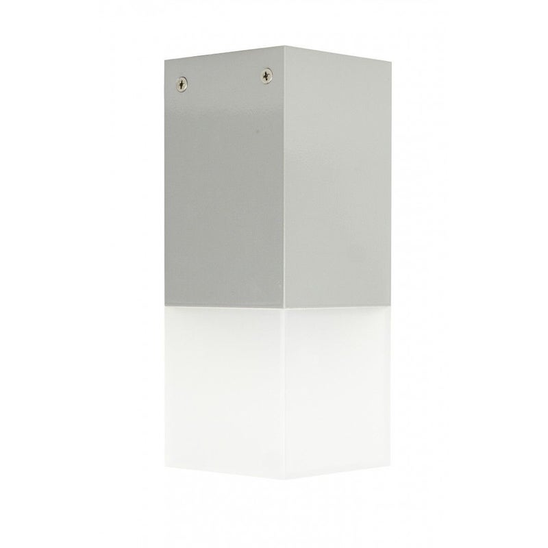 Lampa sufitowa zewnętrzna Cube srebrna 1xE27x20W wym: 20,5 x 8 x 8 cm aluminium SU-MA