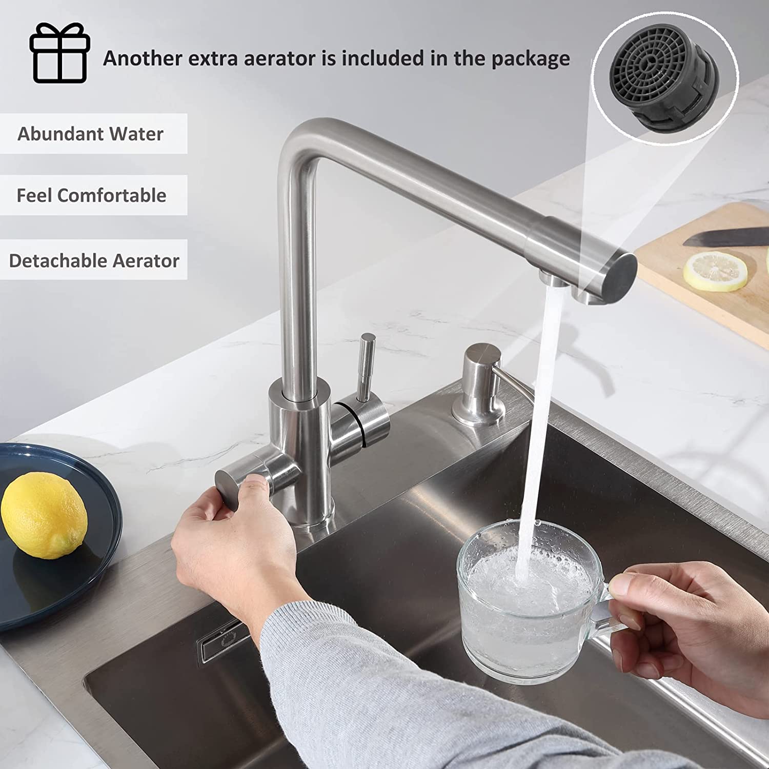 Cecipa MAX Mezclador de Cocina Purificador de Agua para Agua Fría