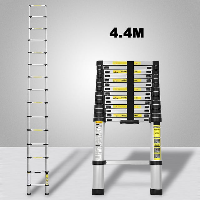 Scala telescopica scala allungabile fino a 150 kg Stabile scaletta in alluminio 4,4 m