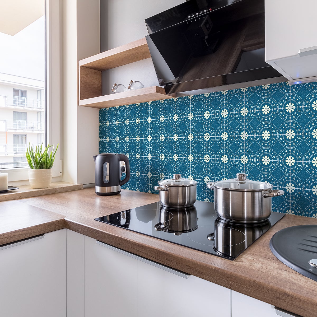 24 vinilos baldosas de cemento azulejos ignatia - adhesivo de pared - revestimiento sticker mural decorativo - 24stickers10x10cm