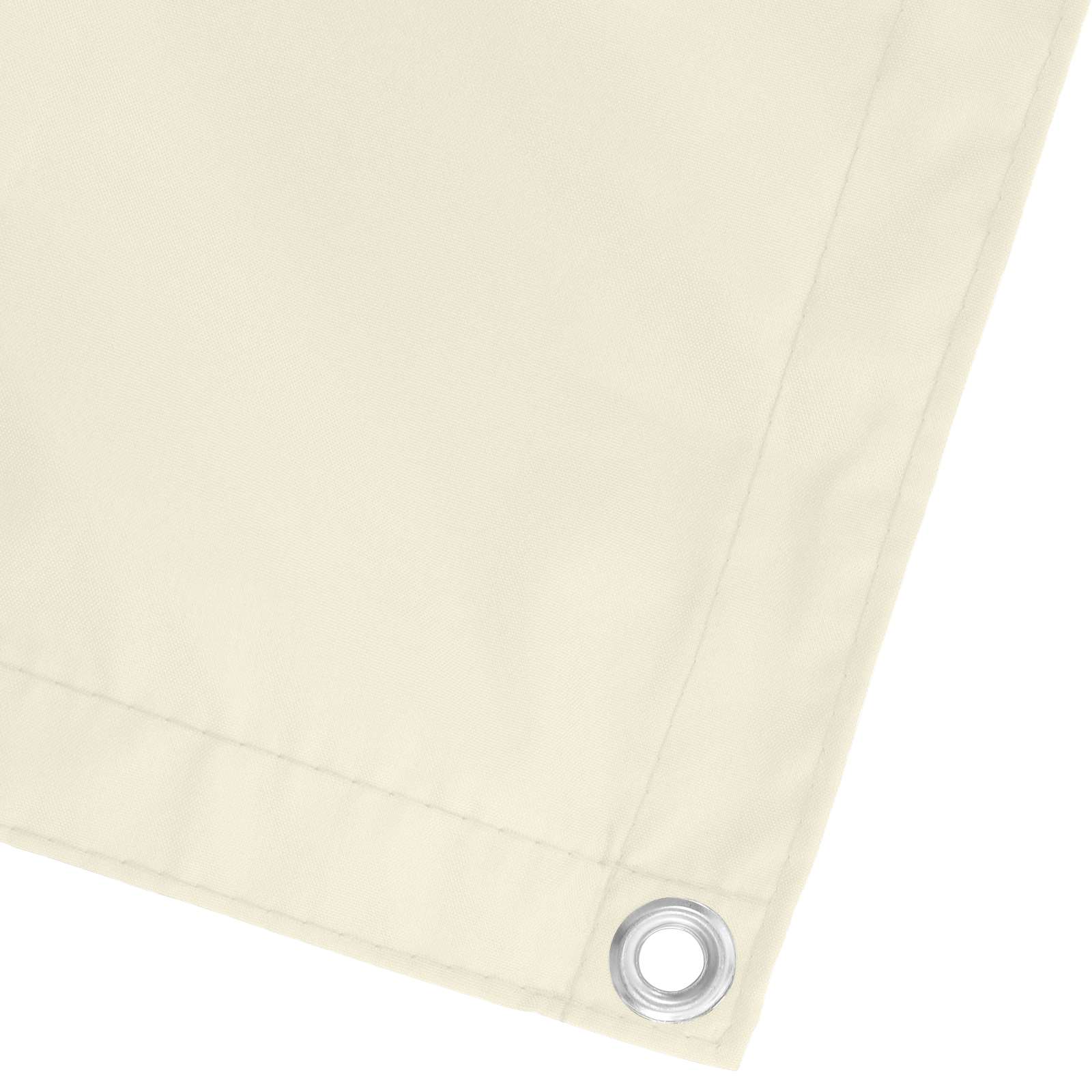 Pantalla de balcón rectangular de tejido Oxford color crema, 100 × 700 ...