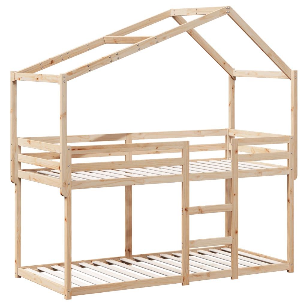Lit superposé avec toit 75x190 cm bois de pin massif - 3