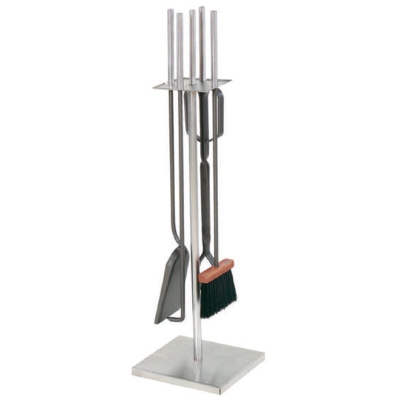 Juego de accesorios para chimenea de acero inoxidable 71 cm | utensilios para limpieza de estufas y chimeneas