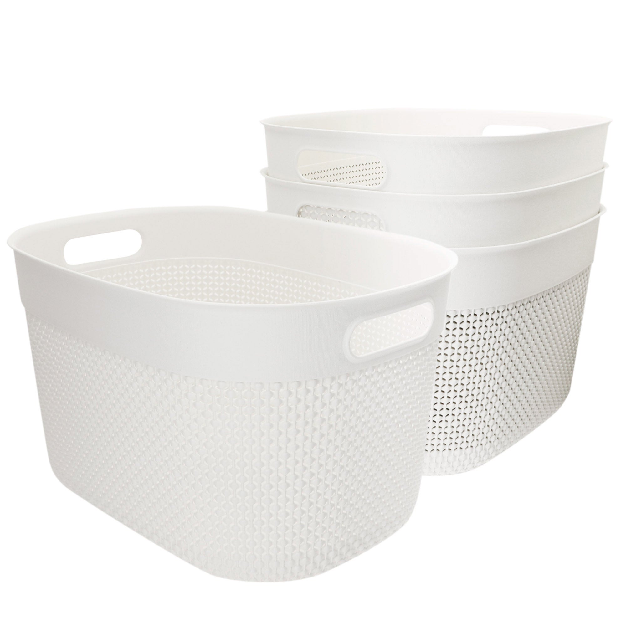 Curver pack 4 cestas organizadoras filo 18l blanco
