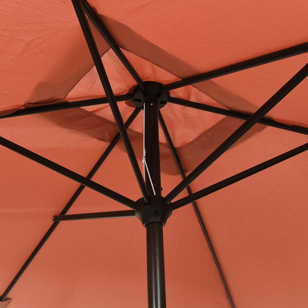 vidaXL Parasol d'extérieur avec mât en métal 300x200 cm terre cuite - 4