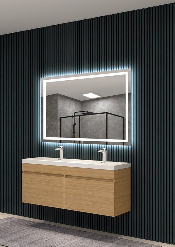 Mice Specchio Con Luce LED Da Bagno 80×80 Cm – Retroilluminato, Luce Fredda Frontale, Vetro Di Sicurezza - 4